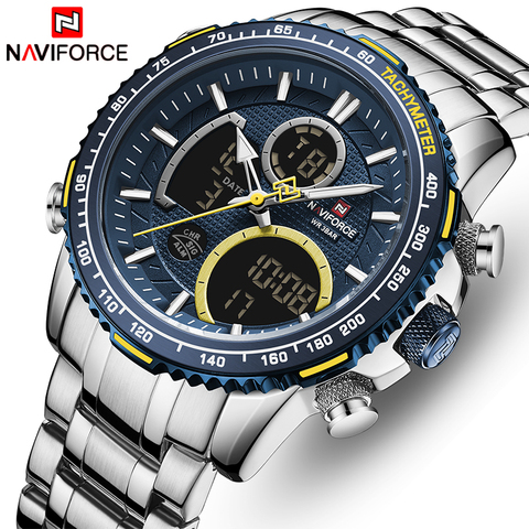 NAVIFORCE, reloj para hombre, marca de lujo, gran esfera, relojes deportivos para hombre, cronógrafo, reloj de pulsera de cuarzo, reloj con fecha para hombre, reloj Masculino ► Foto 1/6