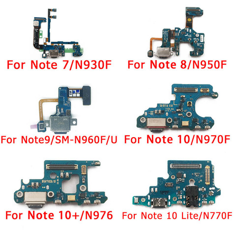 Puerto de carga Original para Samsung Galaxy Note 7, 8, 9, 10 Lite, Note10 Plus, placa de carga USB, Conector de base PCB, piezas de repuesto flexibles ► Foto 1/1