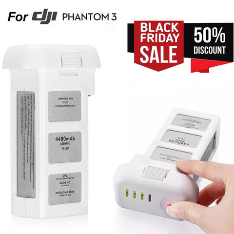 Batería de Dron para DJI phantom 3 Professional/3/Standard/Advanced 15,2 V, 4480mAh, 4S LiPo, batería inteligente de hasta 23 minutos en venta ► Foto 1/6