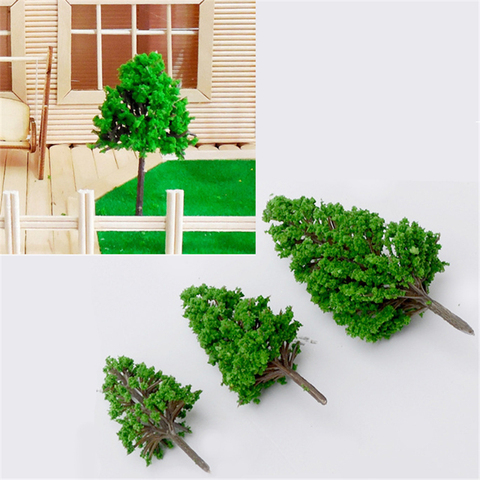 Nuevo 10 unids/lote arquitectónicos de escala Mini árboles modelo diseño tren paisaje miniaturas árbol Kits de construcción de juguete para niños ► Foto 1/6