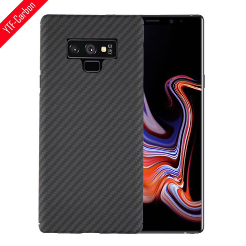 YTF-funda de teléfono de fibra de carbono Real para Galaxy note9, carcasa protectora anticaídas mate fina de fibra de aramida cf ► Foto 1/6