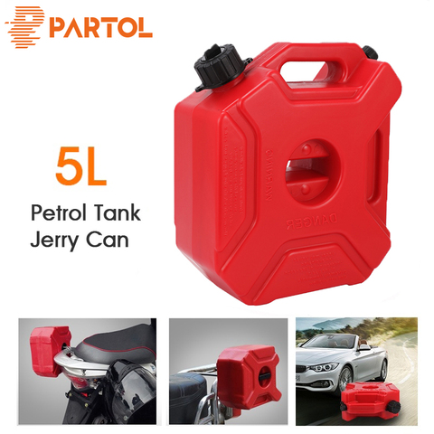 Tanques de combustible Partol 3L 5L latas de gasolina de plástico coche Jerry puede montar motocicleta Jerrycan Gas Can gasolina contenedor de aceite combustible contenedor ► Foto 1/6