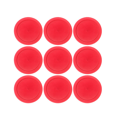 10 unids/lote 82mm 63mm Discos de Hockey rojo niños Mesa Mini Hockey sobre hielo disco de suspensión de aire accesorios de Juego de Pelota deporte herramientas ► Foto 1/5