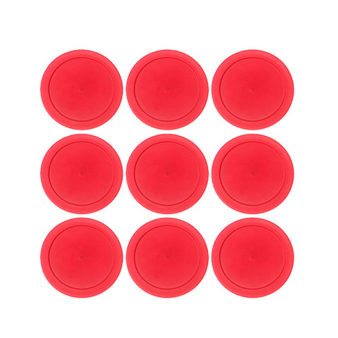 10 unids/lote 82mm 63mm Discos de Hockey rojo niños Mesa Mini Hockey sobre hielo disco de suspensión de aire accesorios de Juego de Pelota deporte herramientas ► Foto 1/5