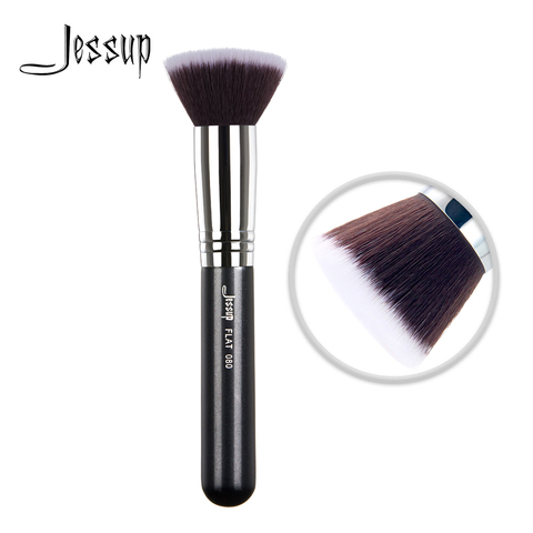 Jessup-brochas faciales para maquillaje, pinceles planos para mezclar, crema líquida, pelo sintético, 080 ► Foto 1/6