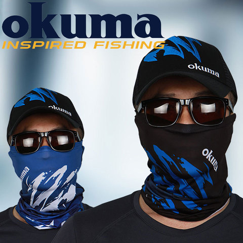 Original Okuma pesca sombrero pesca bufanda gorra al aire libre sombrero 100% algodón sombrero respirable suave ajustable tamaño ► Foto 1/6