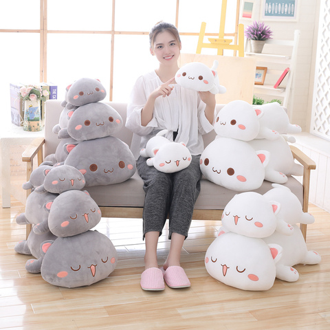 35-65 Kawaii mintiendo gato juguetes de peluche lindo gato muñeca Animal almohada juguetes de dibujos animados para niños niñas de regalo de Navidad ► Foto 1/6