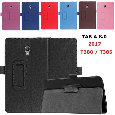 Soporte magnético Coque para Samsung Galaxy Tab A 8,0 de 2017 SM-T380 T385 caso de cuero de la PU de Auto-dormir para Samsung T380 T385 caso ► Foto 1/6