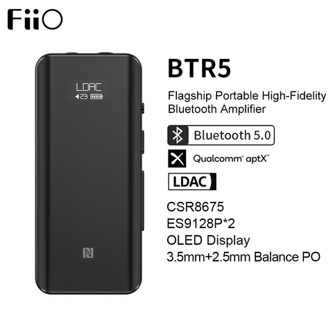 FiiO BTR5 portátil Bluetooth amplificador de auriculares CSR8675 tecnología AptX HD tecnología LDAC USB DAC AAC iPhone Android 3,5mm 2,5mm de Audio de alta fidelidad, decodificador ► Foto 1/6
