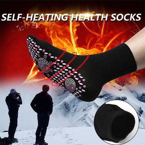 Calcetines de Calefacción magnética con autocalentamiento para hombre y mujer, calcetín de masaje, compresión, para terapia magnética, para invierno ► Foto 1/6