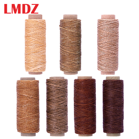 LMDZ plana encerada Thread150D 50 M cuerda de cera costura artesanal herramienta portátil para manualidades DIY productos de cuero hilo encerado cable ► Foto 1/6