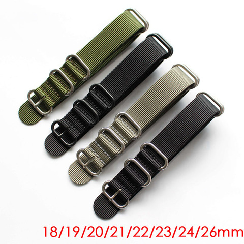 Correas de reloj de nailon de 18MM, 19MM, 20MM, 21MM, 22MM, 23MM, 24MM y 26MM, Correa NATO para reloj militar, nuevo grado, entrega rápida ► Foto 1/6