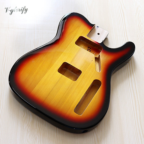 Guitarra eléctrica de madera de álamo TL, cuerpo de color tostado, instrumento Musical, pintura personalizada, barril de guitarra ► Foto 1/6