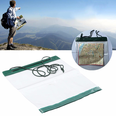 Bolsa de mapa transparente impermeable, para acampar al aire libre, senderismo, protector de mapa, bolsa seca, 1 Uds. ► Foto 1/6