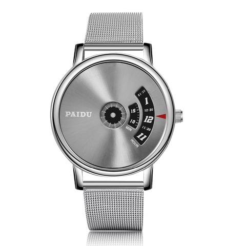 PAIDU-Reloj de pulsera de acero inoxidable para hombre, cronógrafo masculino con mecanismo giratorio creativo, a la moda, de la mejor marca, 2022 ► Foto 1/6