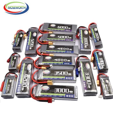 3S 11,1 V 1100, 1500, 2200, 3800, 4200, 5200, 6000mAh 30C40C60C juguetes RC batería LiPo 3S para RC helicóptero avión coche Drone ► Foto 1/6