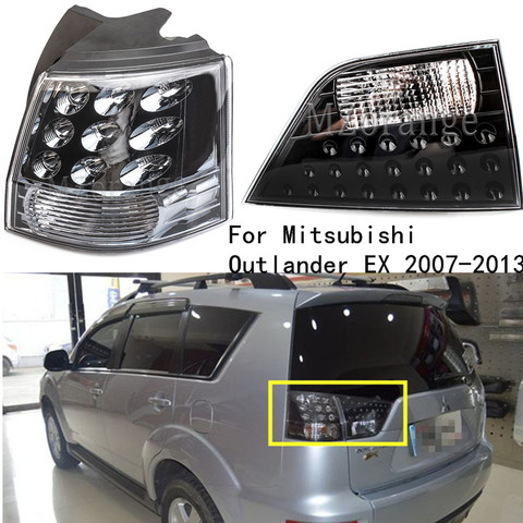 La luz de la cola para Mitsubishi Outlander EX 2007-2013 izquierda y derecha coche parachoques trasero freno parada luz trasera luz de la cabeza de la lámpara de cola ► Foto 1/6