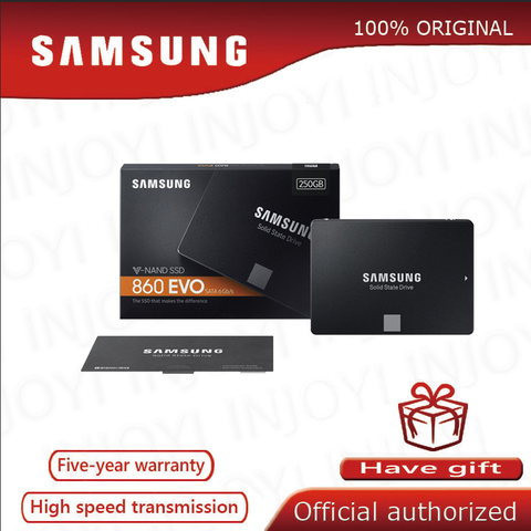 Samsung-unidad interna de estado sólido 860 EVO SSD, 250GB, 500GB, 1TB, SATA 3, disco duro HDD de 2,5 pulgadas, HD, SATA III, SSD para ordenador portátil ► Foto 1/6