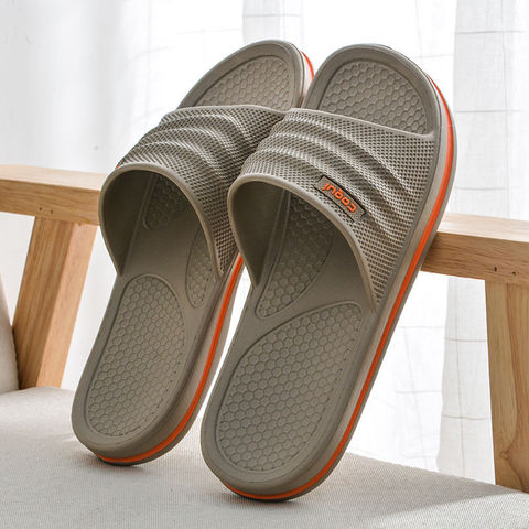 Zapatillas de EVA antideslizantes para hombre, zapatillas de baño para el hogar, de verano, para interiores, con plataforma, para la playa y al aire libre ► Foto 1/6