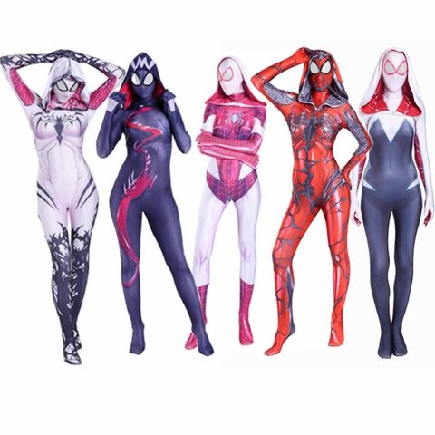 Disfraz de Spiderman con capucha para mujer, disfraz de Cosplay de Zentai, Spiderman, Symbiote, Venom, Carnage, Zentai ► Foto 1/6