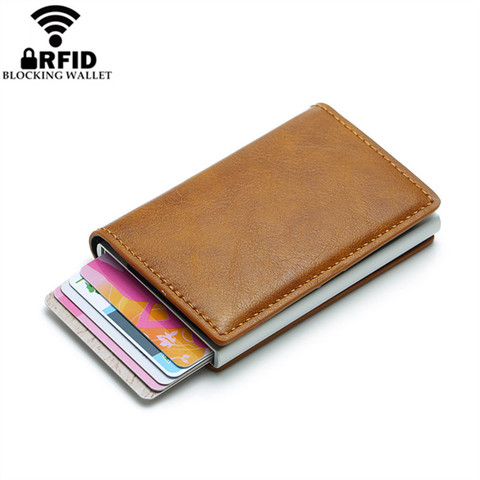 Cartera inteligente con broche Rfid para hombre y mujer, billetera pequeña de aluminio para tarjetas de crédito y negocios, 2022 ► Foto 1/6