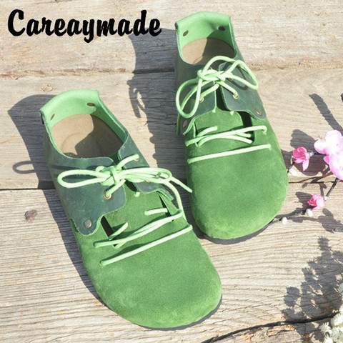 Careaymade-zapatos de piel auténtica hechos a mano para mujer, zapatillas de estilo retro, informales, planos, 11 colores ► Foto 1/6