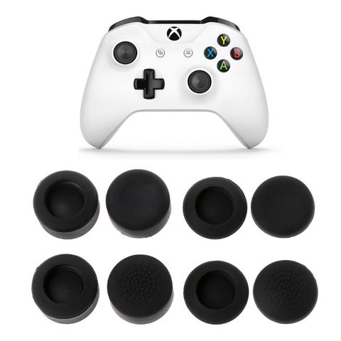 8 Uds de goma silicona gorra pulgar Stick mejorar la cubierta de la piel Joystick Grip para XBOX-ONE ► Foto 1/6