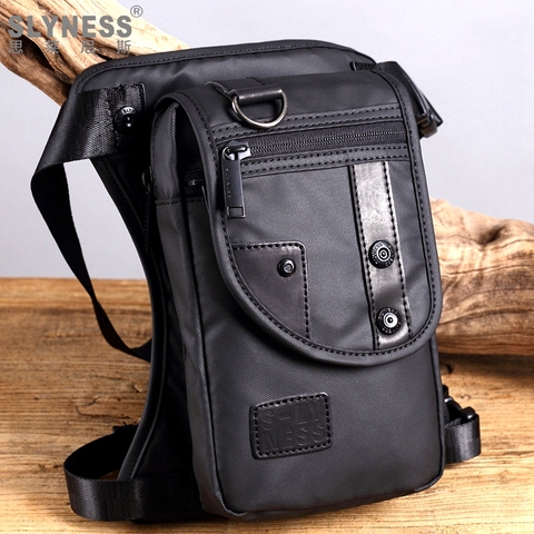 Nueva calidad moda hombres cintura bolsa pierna bolsa impermeable nylon cintura paquete riñonera militar casual motocicleta muslo bolsa ► Foto 1/6