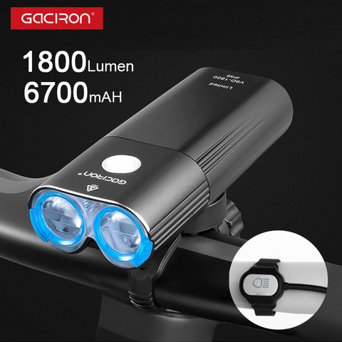 Gaciron-faro delantero para ciclismo profesional, luz LED con gran opción, batería interna, 2500-6700mAH, 400-1800lúmenes, V9CP, V9FP, V9S, V9D ► Foto 1/6