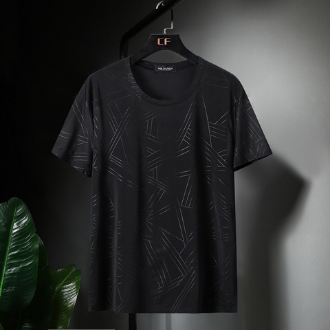 Camisetas de manga corta para hombre, ropa de talla grande de verano, de algodón, para el hogar, Tops de talla grande, informal, estampada, 9XL, 10XL, 160KG ► Foto 1/6