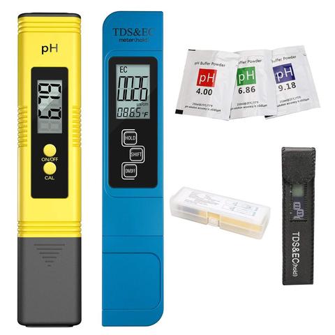 Medidor Digital de agua TDS, medidor de PH 0-9990ppm TDS & EC, filtro de pureza de agua LCD PPM para acuario, 2 uds. ► Foto 1/6