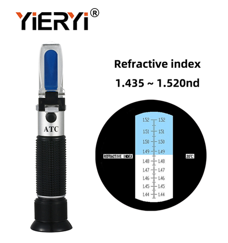 Yieryi-refractómetro de índice de refracción de RND-025ATC, 1.435 a 1.520, medidor de aceite, resolución de lectura es 0.001 RI ► Foto 1/6