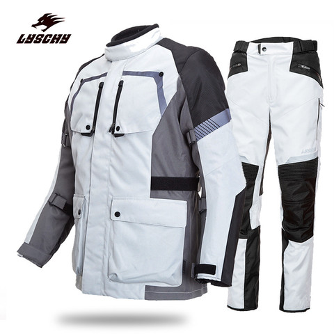 Chaqueta impermeable de motocicleta a prueba de agua a prueba de lluvia para hombre Motocross traje de aventura de viaje pantalones de motocicleta con almohadillas calientes CE ► Foto 1/1