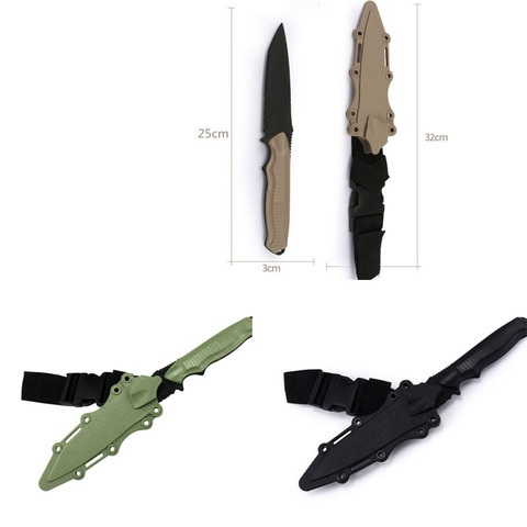 Safe 1: 1-cuchillo de goma para entrenamiento militar, para aficionados, Cosplay, espada de juguete, primeros accesorios de sangre, daga modelo ► Foto 1/5