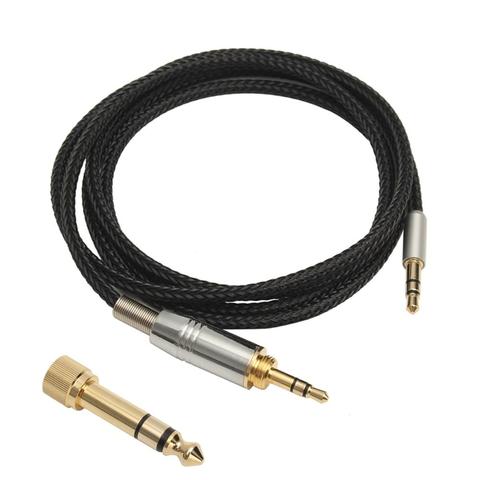 Cable de Audio estéreo de repuesto trenzado de 6,35mm, Cable de música de extensión para Beyerdynamic Custom One Pro Plus, auriculares de calle de estudio ► Foto 1/1