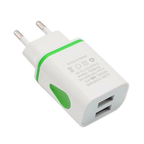 Cargador USB Universal para teléfono móvil, adaptador de carga de pared rápida de 2.1A, 5V, LED, 2 USB, enchufe de EE. UU./UE, Cargador USB para iPhone, Samsung, HTC ► Foto 1/6