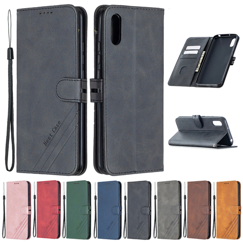 Para Xiaomi Redmi 9A caso cuero Flip caso de la sFor Coque Xiomi Redmi 9A 9 un caso de teléfono Redmi 9C Fundas magnético cartera ► Foto 1/6