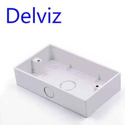 Delviz-caja de montaje externo para interruptor de pared, caja de empalme de pared exterior de Cassette de enchufe de pared de plástico, estándar de 146x86mm ► Foto 1/2