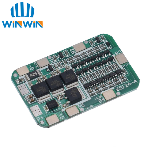 6 6S 15A 24V PCB Placa de protección BMS para paquete de 6 18650 Li-Ion de la batería de litio celular módulo DIY Kit ► Foto 1/2