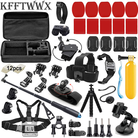 KFFTWWX-Kit de accesorios para Cámara de Acción Gopro Hero 9, 8, 7, 6, 5, 4, 3, Black Max, Go Pro, Session, YI, 4K, SJCAM, SJ8 PRO, EKEN, H9R, Osmo ► Foto 1/6