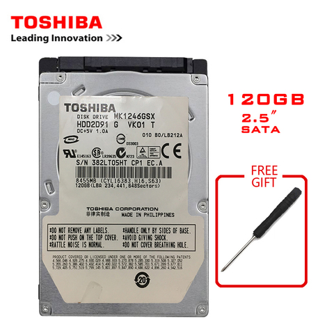 TOSHIBA-unidad de disco duro interno HDD, 120GB, SATA, 2,5 