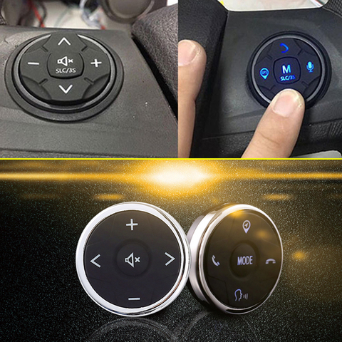 Mando a distancia Universal para volante de coche, 10 teclas, música, inalámbrico, DVD, navegación GPS, Radio, botones de Control remoto ► Foto 1/6