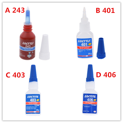 Superpegamento multiusos, adhesivo Universal de secado rápido, 243/401/403/406, útil, 4 tipos diferentes, 1 unidad ► Foto 1/6