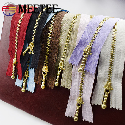 10 Uds Meetee 3 # Metal dorado cremallera-cremallera 12/15/20cm para bolsas de mezclilla costura a medida prendas bolso artesanía bricolaje Accesorios ► Foto 1/6