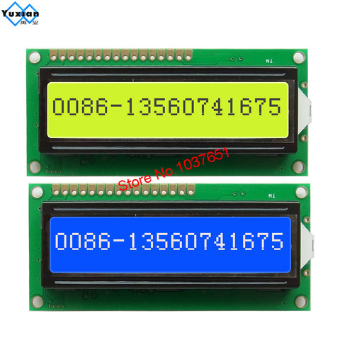Pantalla de módulo lcd, panel de pantalla de 1601 caracteres compatible con SPLC780D HD44780 WH1601A MC-161-1 AC161A ► Foto 1/6