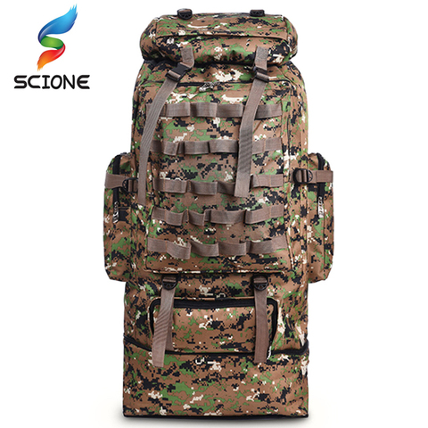 Mochila táctica 100L de gran capacidad para exteriores, montañismo, Camping, senderismo, militar, Molle, bolsa táctica repelente al agua ► Foto 1/6