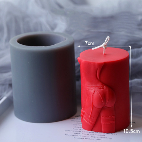 Molde de silicona con forma de vela para mujer, cilindro hecho a mano, Sexy, fabricación de velas, molde de cera, tentación, Sexy ► Foto 1/5