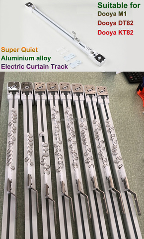 Pista de cortina eléctrica de aleación de aluminio para Dooya motor M1/KT82TN/DT82, sistema de riel de cortina de motor para hogar inteligente ► Foto 1/6