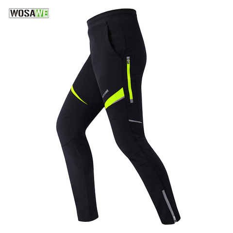 WOSAWE invierno grueso ciclismo pantalón bicicleta a prueba de viento ropa deportiva MTB bicicleta carrera ciclo Pantalones negro otoño ocio Pantalones ► Foto 1/6