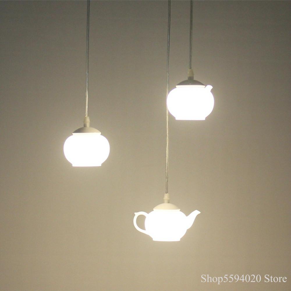 Postmoderna creativo tetera pequeñas luces de la lámpara Individual iluminación de lámpara de decoración restaurante Triple cocina luces ► Foto 1/6